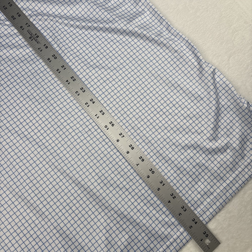 Collars and Co Polo Mens 4XL - Thin Blue Check - Semi Spread Collar Brand New - Picture 5 of 7